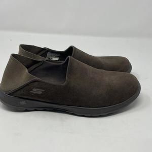 SKECHERS Women Size 6.5 Go Walk Lite Cozy Shoes Black Walking Leather 15362